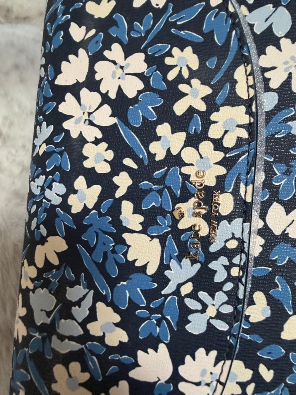kate spade Navy Floral Crossbody Wallet with Cream Accents - Picture 2 of 6